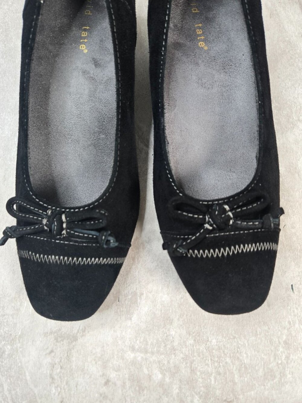 Arch Support Comfort Pumps 8.5 Wide Black Suede Block Heel Minimalist Dress Shoe - Picture 9 of 11